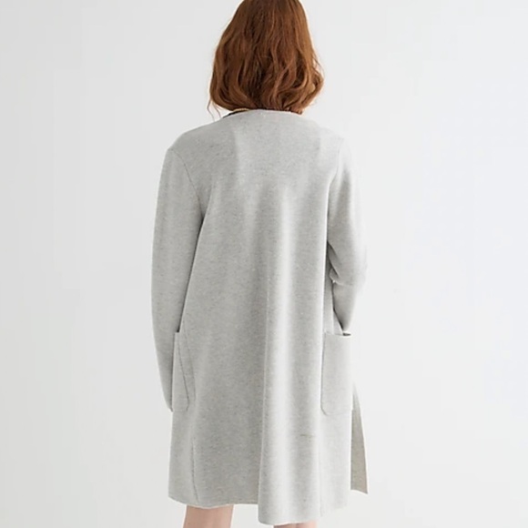 J crew Juliette collarless sweater blazer heather dove gray - Picture 2 of 5